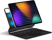 Keyboard Case for Xiaomi Mi Pad 5/5 Pro 11 inch 2021, Magnetic Floating Cantilever Stand, Ultra-Slim Protective Case with Backlit Keyboard, Multi-Touch Trackpad,Black