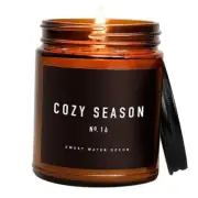 Soy Candles - Fall Candles with Woods, Warm Spice, and Black Label Cozy Season