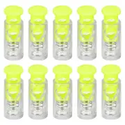 20Pcs 4mm Cord Lock Plastic Double Hole Spring Toggle Stoppers, Clear Green