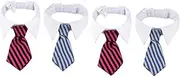 Ipetboom 4 Pcs Chocker Adjustable Collar Tie Dog Tie Neck Tie Ties Choker Dog Necktie Bowtie Pet Dog Cat