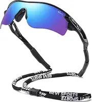 [Bevi] Polarized Sports Sunglasses TR90 Durable and Ultralight Frame for Men Women Baseball Running Cycling Golf