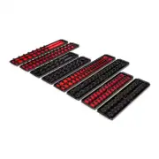 TEKTON 1/4,3/8,1/2 In. Drive Socket Rail and Tray Set (196-Tool)