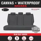 Nissan Navara D23 NP300 Dual Cab 2017-2020 TRADIES Rear Grey Canvas Seat Cover