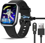 Compatible for Mgaolo Kids Smart Watch 1.5" Charger,Blueshaweu 2 Pin Magnetic USB Replacement Charging Compatible with Mgaolo Kids H97 PRO Smart Watch-1.5 Inches (Black)
