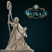 Half-Orc Necromancer - Zunida | DND is a Woman | 75mm