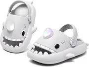 [XPKWS] Shark Slides Kids Clogs LED Light up Garden Shoes Sharklas Boys Girls Mules Sandals Toddler Slippers Indoor Outdoor Non-slip