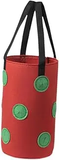 yuksok Hanging Planter Bag Strawberry Planting Pouch Lightweight Breathable Grow Planter Strawberry Grow Bags for Gardening Onion, Red