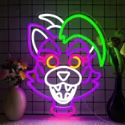 Five Nights at Freddy's Glamrock Roxanne Wolf FNAF Neon Signs for Wall Decor,...
