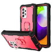 MCC Stylish Shockproof Samsung Galaxy A72 4G 5G Case Cover Heavy Duty A725 [Black+Magenta]