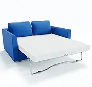 Rhyme Source 4.5 Inch Cold Gel Memory Foam Sofa Bed Mattress Replacement, Full Size, Blue, Medium Firmness