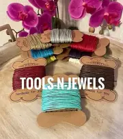 1.5mm Waxed Cotton Cord Jewelry Beading Macrame Knotting String Cording 50ft