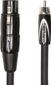 Roland RCC-10-RCXF Black Series XLR Female to RCA Interconnect Cable (10')