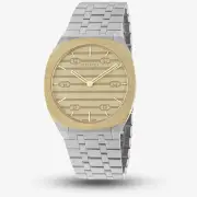 Gucci YA163405 25H Champagne Dial Quartz Men's Watch + Free Post