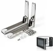 Universal Stainless Steel Microwave Oven Wall Mounting Brackets,Shelf Wall Bracket,Adjustable Folding Sturdy Rack Shelf,for Home Kitchen Accessories