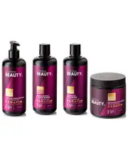Cortex Unisex Keratin Hydrating Shampoo, Strengthening Conditioner, Leave-In Conditioner & Reviving Hair Mask Set