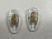 Ray Ban type Nose Pad PVC 15MM Tear Drop US Crimp style Gold colour 1 pair