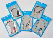 AUX SPLITTER CABLE FOR iphone 5 plus 4 4s 5s ipod car amp mp3 stereo audio pc