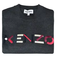 在飛比找momo購物網優惠-【KENZO】KENZO刺繡LOGO彩色字母設計羊毛長袖毛衣