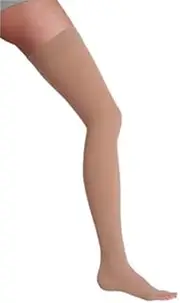 (II, Beige) - Juzo 3511AGSB II Dynamic Thigh Highs 20-30 mmHg Open Toe Full Knit Silicone