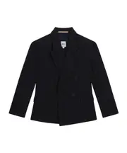 pinstripe-pattern double-breasted blazer 12,8Y,16Y,14Y,6,10Y Black