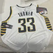 Myles Turner Signed Autograph Indiana Pacers Jersey NBA Texas UT
