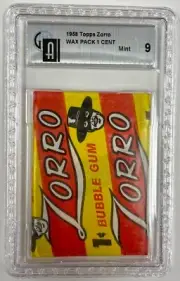 TOPPS ZORRO GAI-GRADED MINT 9 WAX PACK - 1958