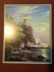 Thomas Kincade Matted Print "Split Rock Light" with COA