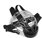 Sports Face Protection Cover, Clear Detachable Protector Headgear, About 20 x 21 cm Size, Facial Protective Gear for Adult Child Karate, Perfect for Sparring, Training