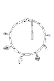 [Diesel] Diesel - Stainless Steel Charm Bracelet - Bracelets - Unisex - Silver UNI Silver