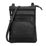Genuine Cross Body Purse Bag, Multi-Pocket Crossbody Bags for Women - Real Leather Small Vintage Adjustable Shoulder Bag