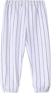 [Yuji Itadori] Toddler Boys Girls Baseball Pants Striped Sport Kids Loose Long Trousers Elastic Waist Pants