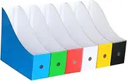 MINAOLULUS 6Pcs Desktop Document Box File Organizer for Office Home Construction for Books and Magazines Space Saving Storage