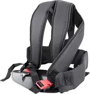 Comfort Padded S Double Shoulder Strap Harness Thicken Brush Cutter Belt Lawn Mower String Brushcutters Harness Black