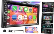 Double Din Car Stereo with CD/DVD Player, 7-Inch Touch Screen, Bluetooth 5.1,