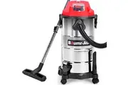 BAUMR-AG 30L Cordless Wet & Dry Vacuum Cleaner Kit, with 4Ah battery and Charger, Blower, HEPA Filter, Accessories, Stainless Steel, for Car, Home, Garage