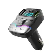 Bluetooth Car Adapter, Bluetooth FM Transmitter for Car Fast Charging PD30W C...