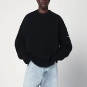 [Balenciaga] Black wool knit sweater L Black