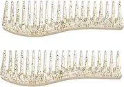 MUSISALY Large Tooth Comb Set for Women 2pcs Curly Hair Detangler Anti-Static Hair Styling Travel Combs