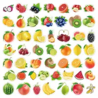 在飛比找蝦皮購物優惠-50張不重複 54 水果 認識水果 獎勵貼紙 防水貼紙 塗鴉
