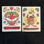 Vtg 80’s ILLUMINATIONS Scratch & Sniff Stickers - STRAWBERRY Unicorn & Duck -