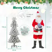 Artificial 150/180 cm Christmas Tree with Snowflake Projector and Metal Stand