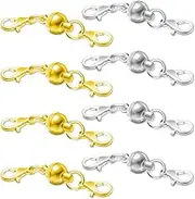HAIKING Connector Clasp, 6 PCS Golden & Silver Magnetic Lobster Clasp for Jewelry Making (4 cm/1.57 in)