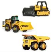 Tonka Construction Toy Vehicles Set – Dump Truck, Front Loader, Bulldozer Movers