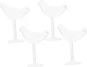 FIXOSHEE 1Set Bird Shape Cocktail Glasses Transparent Glass Wine Goblets Unique Design for Home Bar Parties and Banquets Practical Wine Container