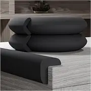 Corner Protectors，Foam Edge Protectors， Furniture Edge and Corner Guards, Edge Guards Padding with Adhesive, Foam Wall Edge Protector, Bumper Table Edges Sharp Corners,(Black,2pcs)