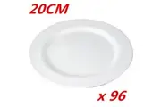 96 x 20cm Plain White Round Melamine Plate Starters Salad Dessert White Side Plates W