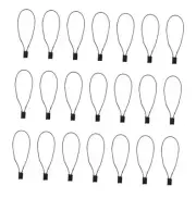 SOWAKA 100 Pcs Nylon Hanging Tag String for Clothing Price Tags Lock Pin Black