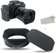 JJC Aluminium LH-XF23 II Lens Hood + Hood Cap for Fujifilm XF 33mm F1.4 R LM WR & Fujifilm XF 23mm F1.4 R LM WR Lens, Replaces Fuji LH-XF23 II/LH-XF23-2 Lens Hood