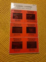 Luzern - Lucerne Switzerland Photoglob Slide Set of 6