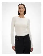 [Witchery] Fine Jersey Longsleeve Top in Fresh White